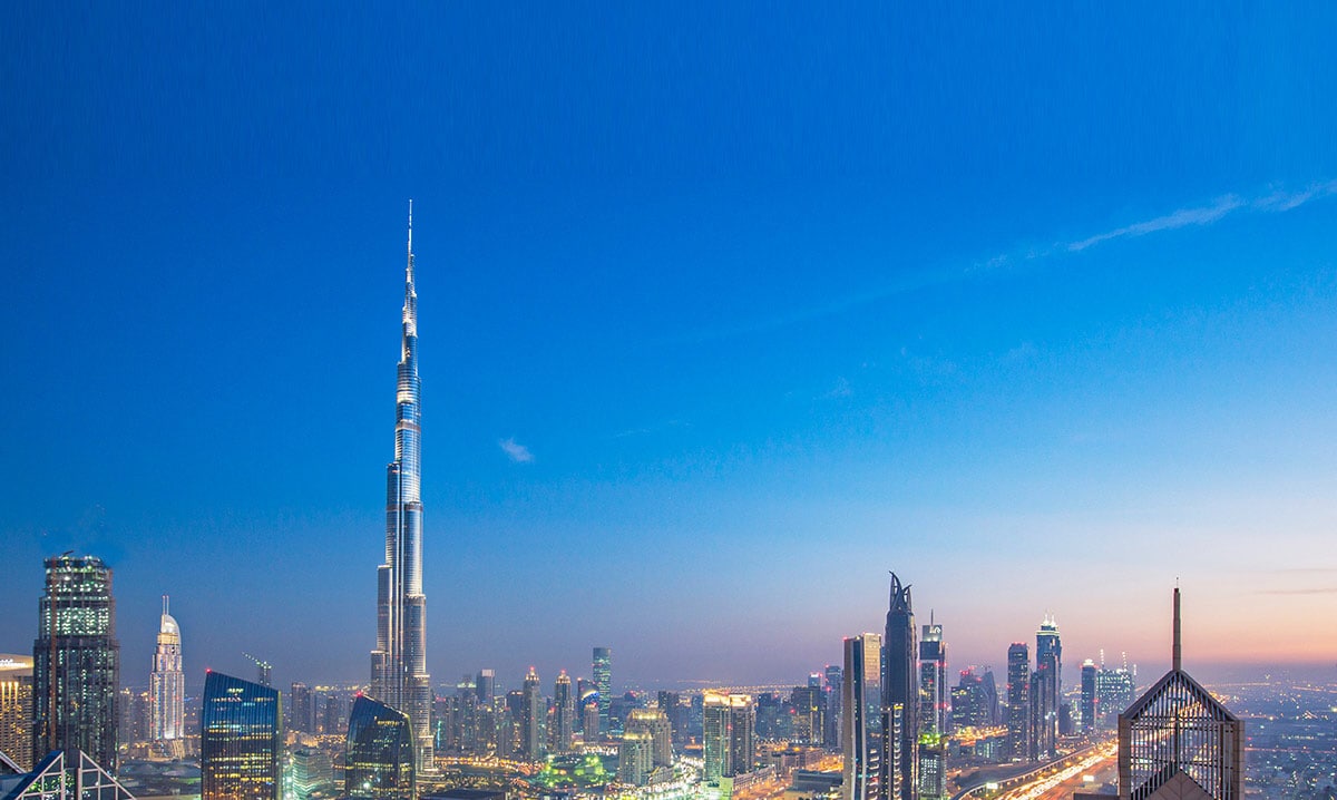 Dubai photo with Burj Khalifa