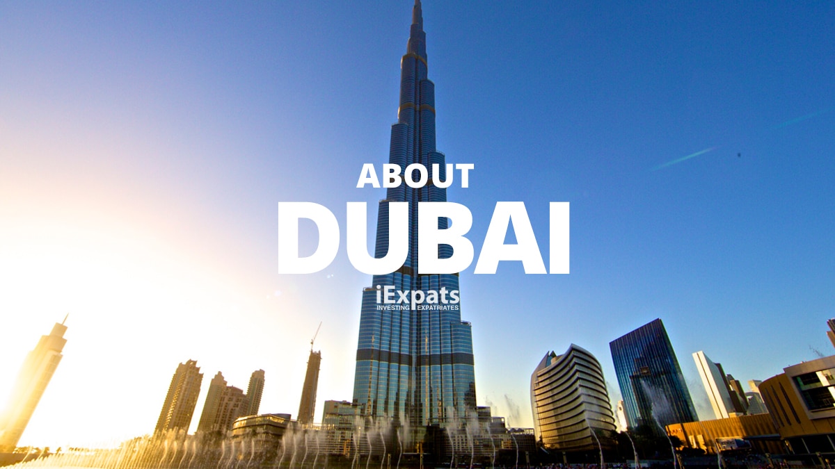 About Dubai with the Burj Khalifa in the background