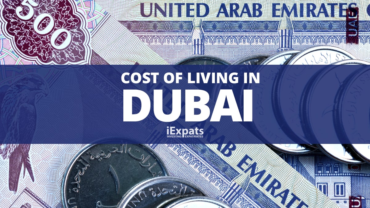 Cost of living in Dubai image with Dirhams currency