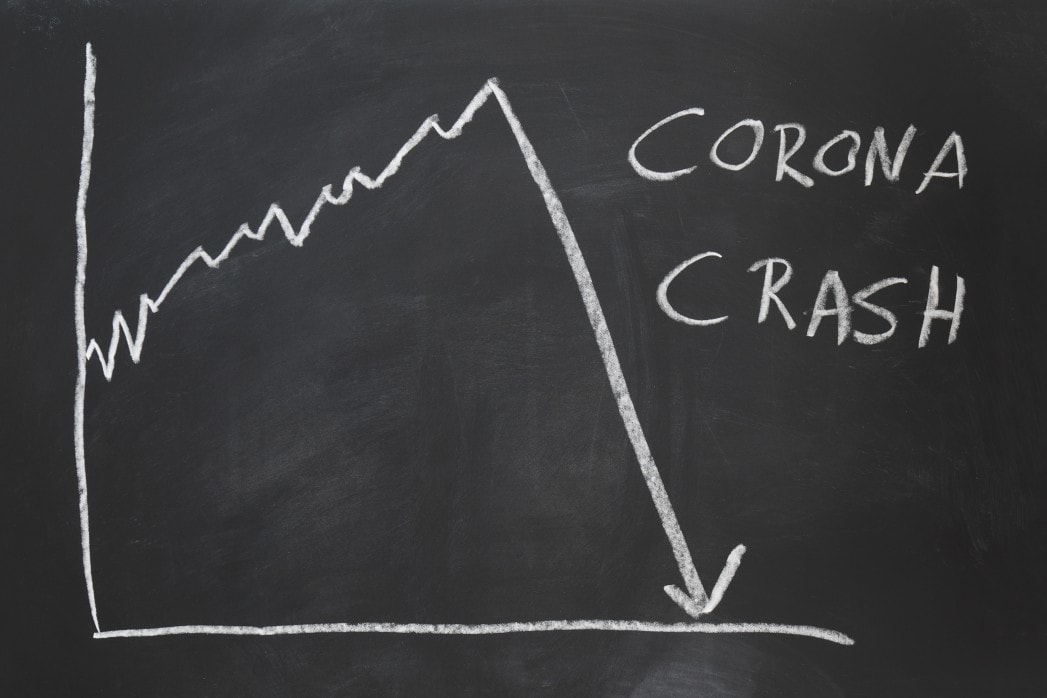 Covid Stock Market Crash drawing