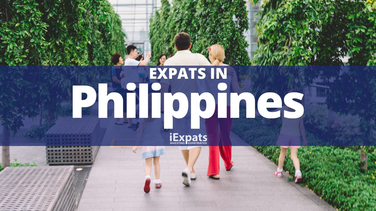 Expat family walking in the Philippines