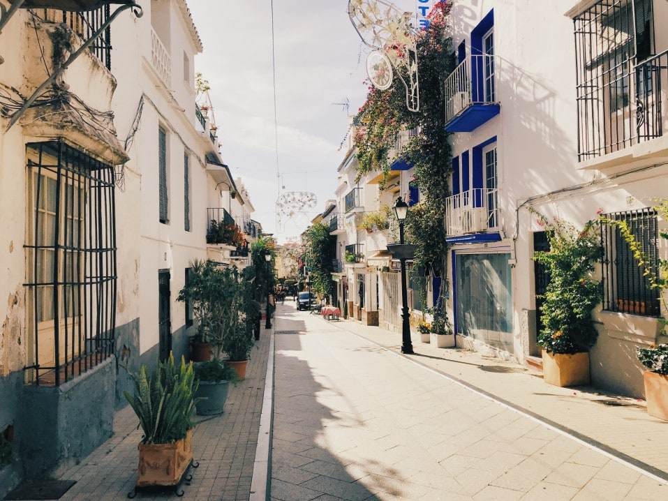 Marbella old town street photo