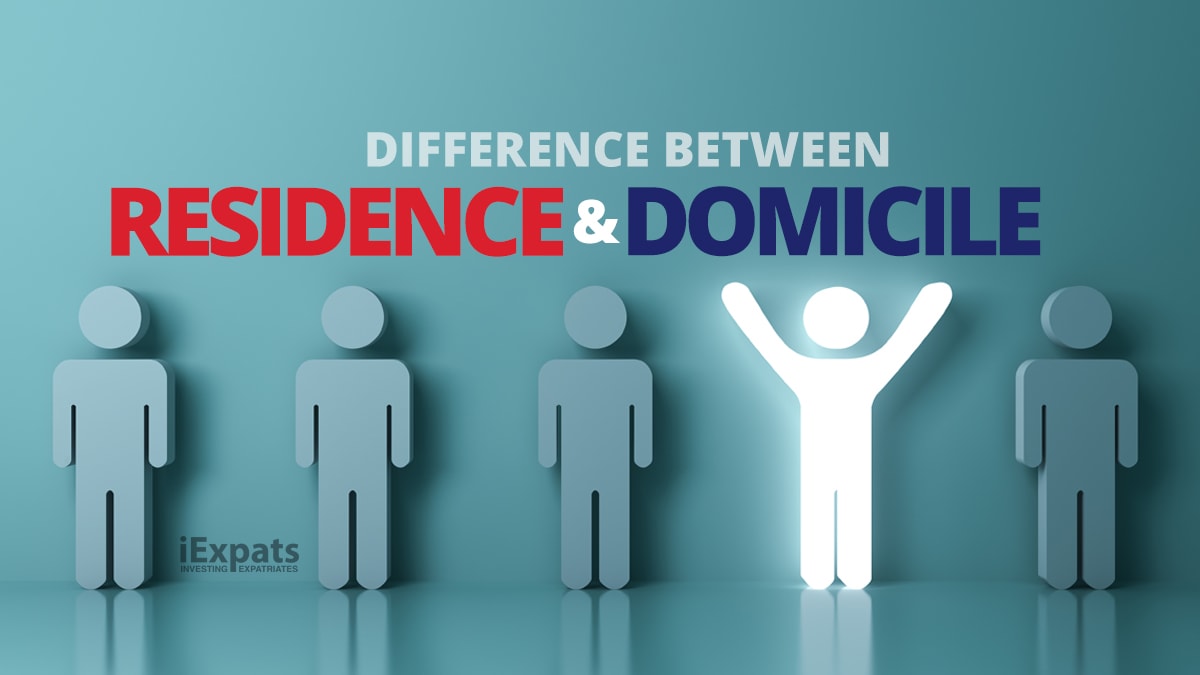 Difference Between Residence and Domicile with figure standing out from the group