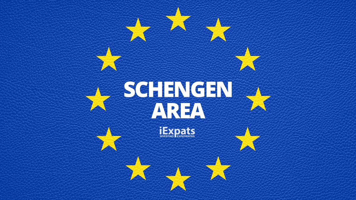 Schengen Area on EU flag